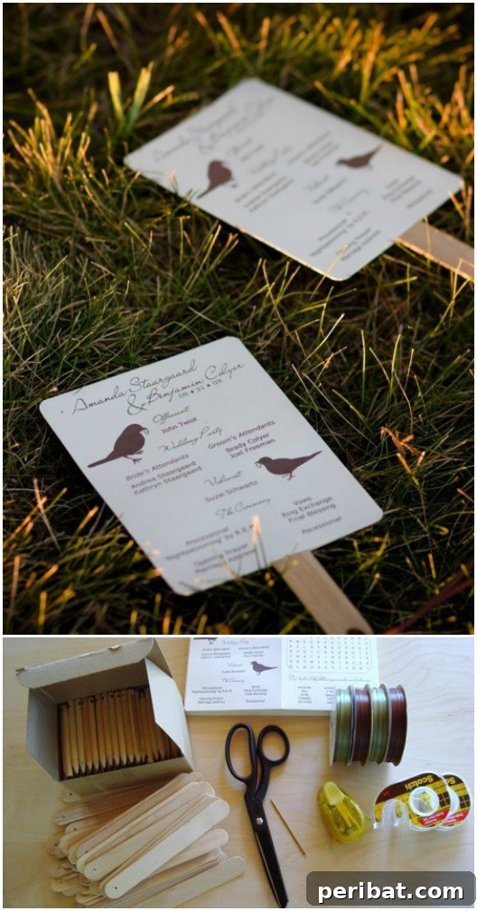 Personalized DIY Photo Wedding Fans for Outdoor Ceremonies