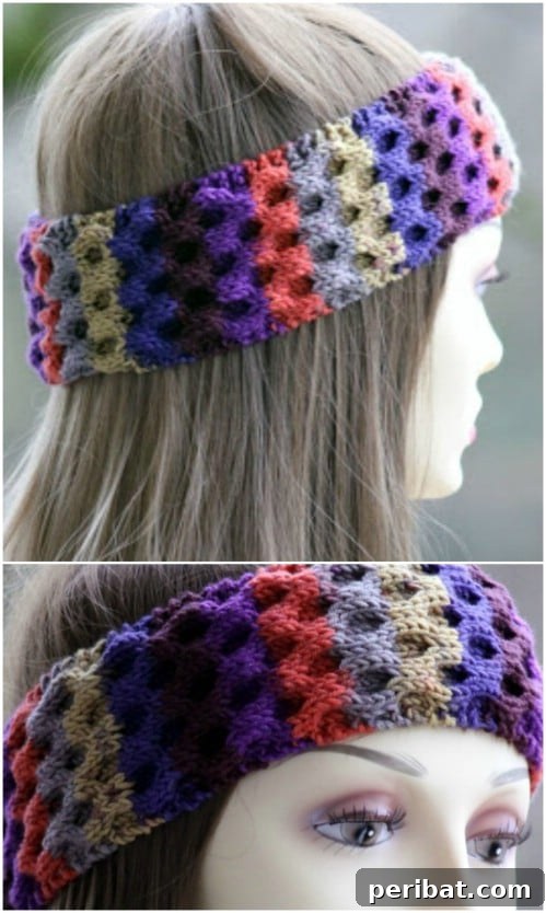 Speedy Knits: 25 Adorable Christmas Gift Ideas 14 Multi-Colored Honeycomb Knit Headband for stylish girls