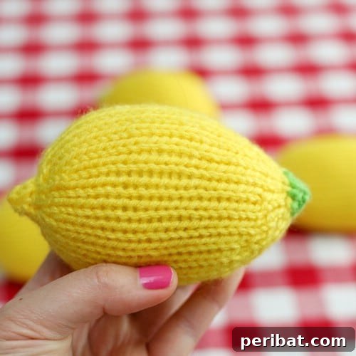 Speedy Knits: 25 Adorable Christmas Gift Ideas 16 Hand Knit Stress Ball in the shape of a lemon