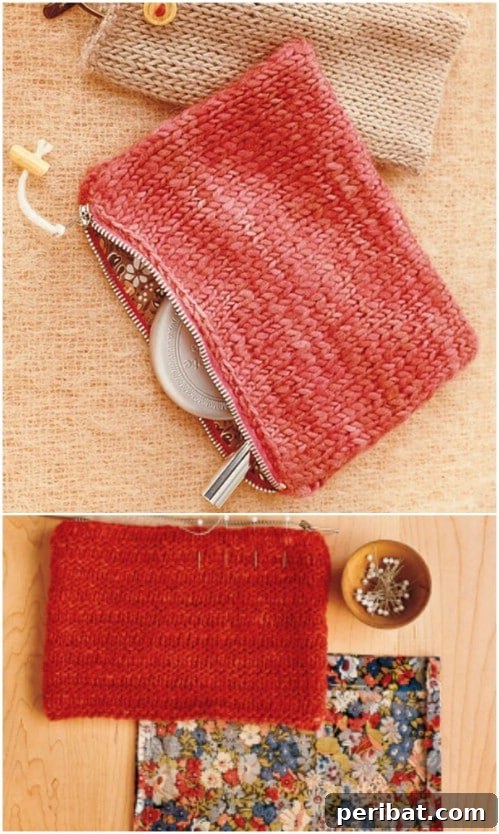 Speedy Knits: 25 Adorable Christmas Gift Ideas 17 Easy Knit Pouches for makeup or coins