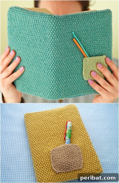 Speedy Knits: 25 Adorable Christmas Gift Ideas 3 Easy Knit Book Cover for book lovers