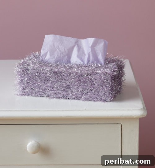 Speedy Knits: 25 Adorable Christmas Gift Ideas 27 Knit Tissue Box Cover, an easy and practical home decor gift