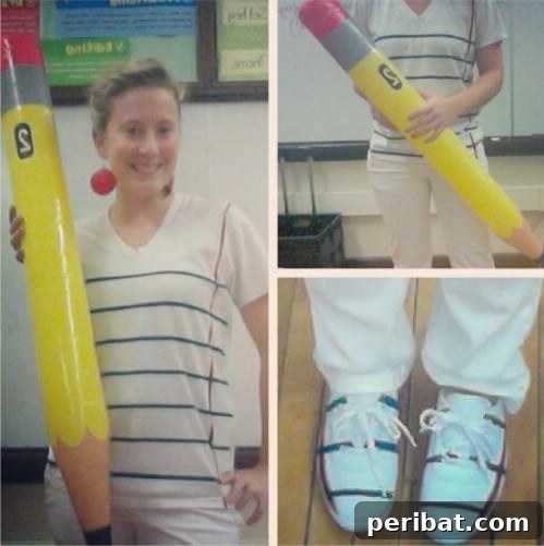 DIY College Ruled Paper Costume