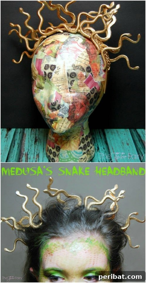 Easy DIY Medusa Snake Headband