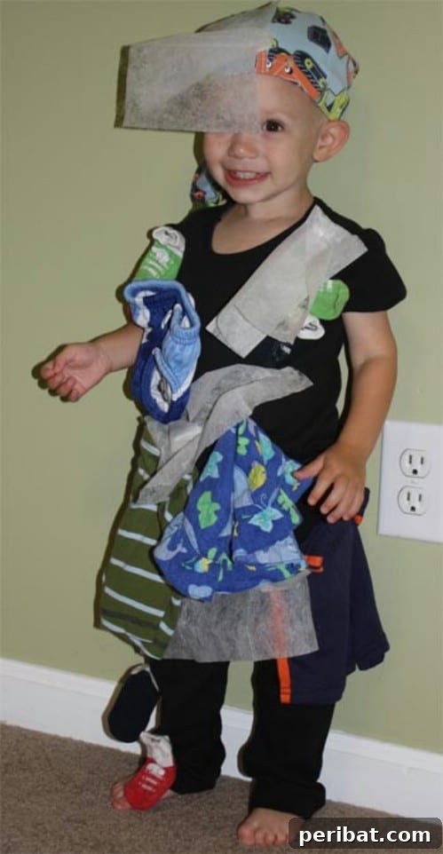 DIY Static Cling Laundry Costume