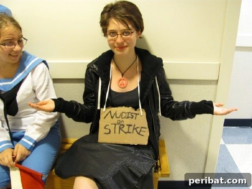 Funny Out Of Work Nudist Costume