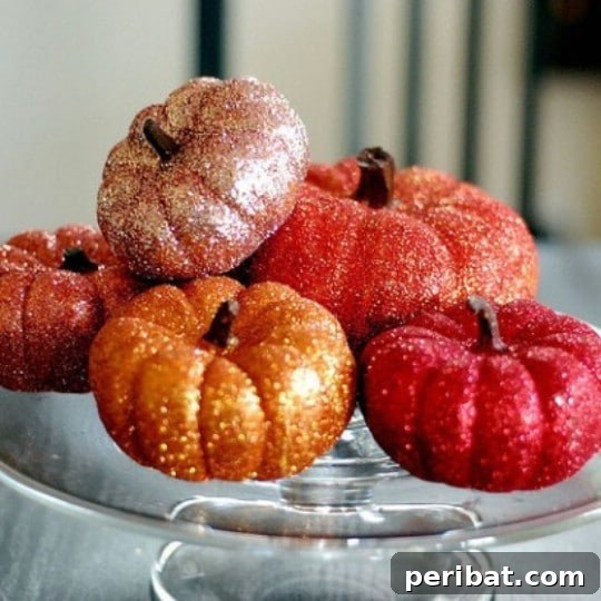 Glitter Pumpkin Centerpiece