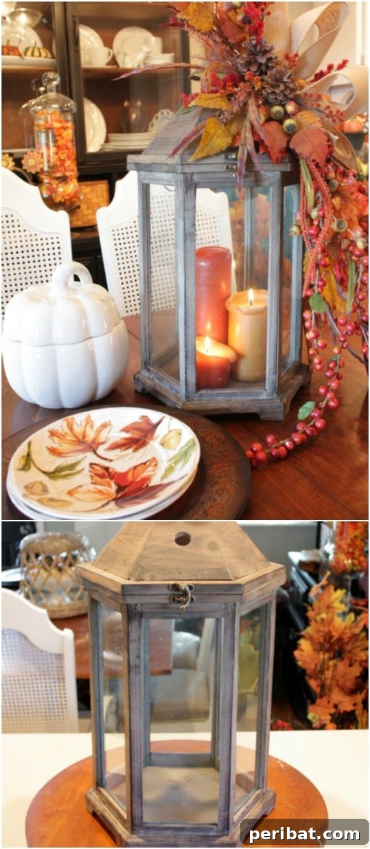 Lantern Thanksgiving Centerpiece
