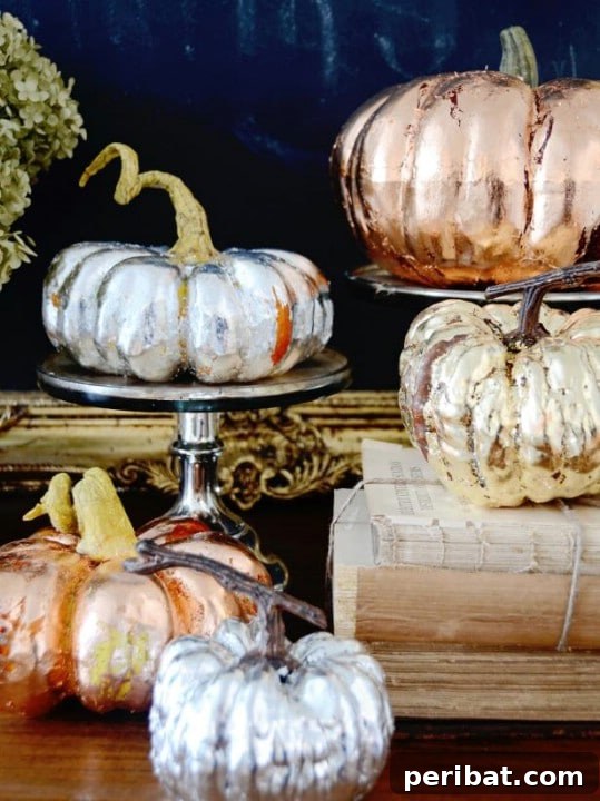 Painted Metallic Gourds