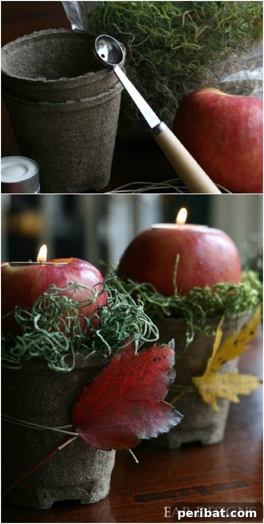 DIY Apple Votives