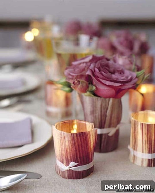Cornhusk Votive Centerpiece