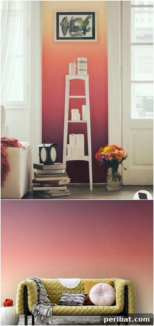 50 Ombre Home Decor Projects to Transform Your Home with Gradient Splendor 3 Ombre wallpaper.