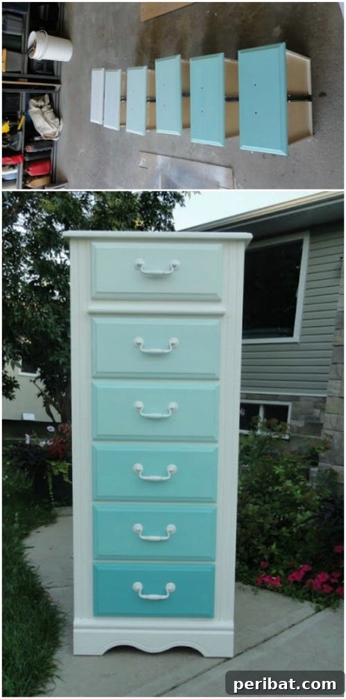 50 Ombre Home Decor Projects to Transform Your Home with Gradient Splendor 22 Teal is extremely popular these days.