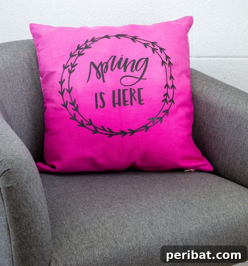 50 Ombre Home Decor Projects to Transform Your Home with Gradient Splendor 4 DIY Ombre Spring Pillow