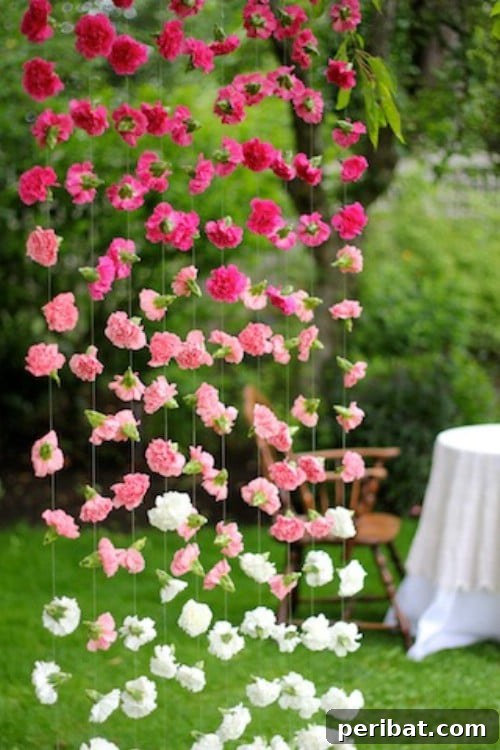 50 Ombre Home Decor Projects to Transform Your Home with Gradient Splendor 46 Make an ombre garland out of real flowers.