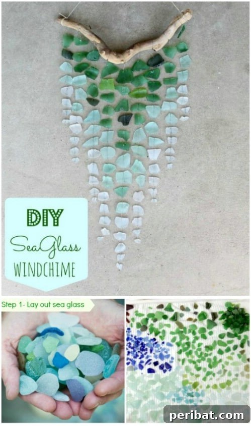 50 Ombre Home Decor Projects to Transform Your Home with Gradient Splendor 50 Make an ombre sea glass wind chime.