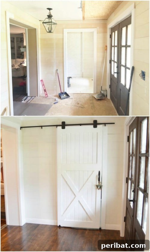Elevate Your Home: 60 DIY Barn Door Projects for Farmhouse Style 13 Another Lovely Simple Barn Door Project
