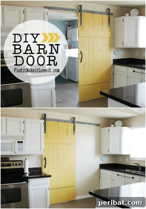 Elevate Your Home: 60 DIY Barn Door Projects for Farmhouse Style 17 Another Yellow Barn Door