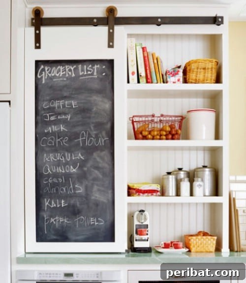 Elevate Your Home: 60 DIY Barn Door Projects for Farmhouse Style 35 Chalkboard Barn Door Cabinet