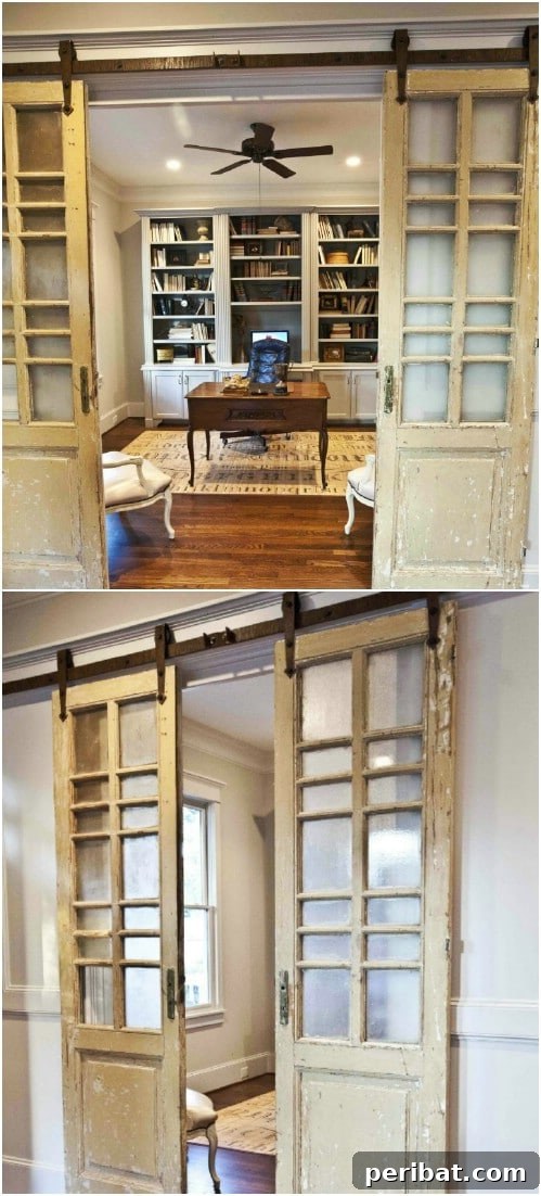 Elevate Your Home: 60 DIY Barn Door Projects for Farmhouse Style 38 Farmhouse French Style Sliding Doors