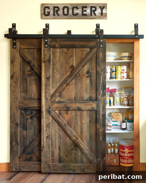 Elevate Your Home: 60 DIY Barn Door Projects for Farmhouse Style 45 Rustic Pantry Upgrade