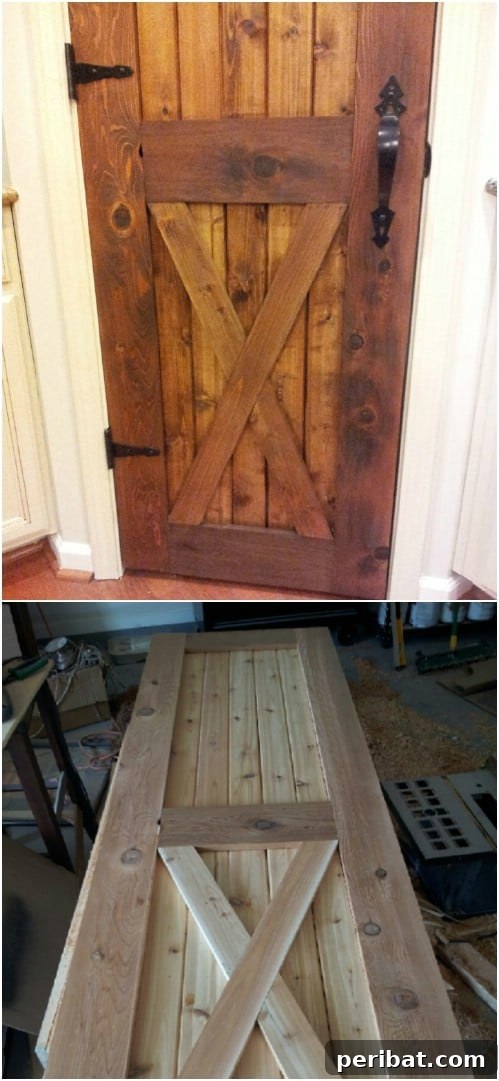 Elevate Your Home: 60 DIY Barn Door Projects for Farmhouse Style 56 Another Beautiful Barn Door with Hinges