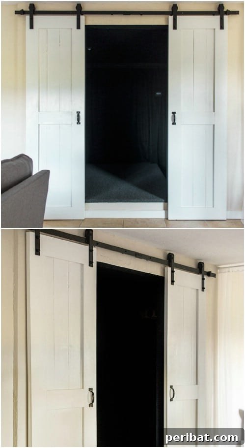 Elevate Your Home: 60 DIY Barn Door Projects for Farmhouse Style 7 Double Sliding Barn Door
