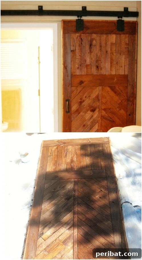 Elevate Your Home: 60 DIY Barn Door Projects for Farmhouse Style 8 Chevron Barn Door