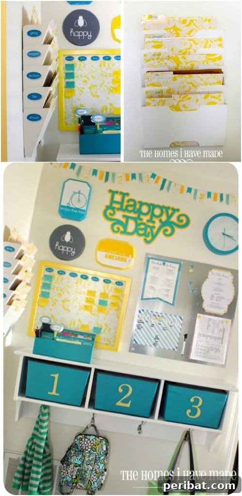 50 Brilliant Home Control Hubs for Ultimate Organization 4 Make pretty file folders to personalize your family command center