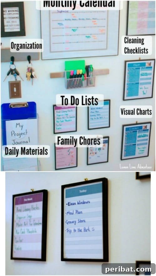 50 Brilliant Home Control Hubs for Ultimate Organization 31 This command center uses bright, beautiful colors to create a cheerful look