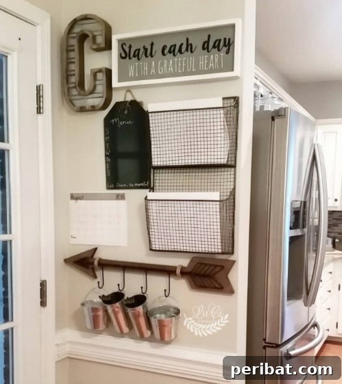 50 Brilliant Home Control Hubs for Ultimate Organization 35 Here is another rustic command center