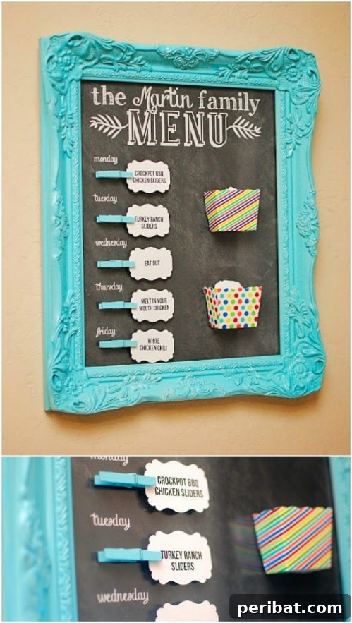 50 Brilliant Home Control Hubs for Ultimate Organization 42 Here is one more menu idea you can integrate into your command center