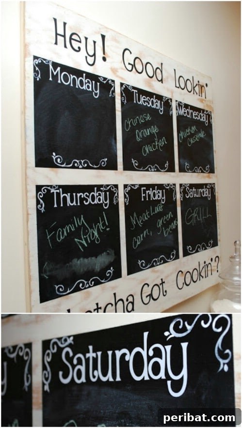 50 Brilliant Home Control Hubs for Ultimate Organization 43 Check out one more beautiful chalkboard organizer