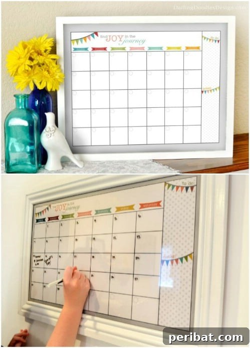 50 Brilliant Home Control Hubs for Ultimate Organization 45 Build a dry erase calendar for a command center