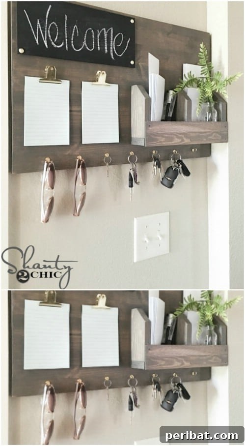 50 Brilliant Home Control Hubs for Ultimate Organization 52 Build your own front entrance command center with free printable plans