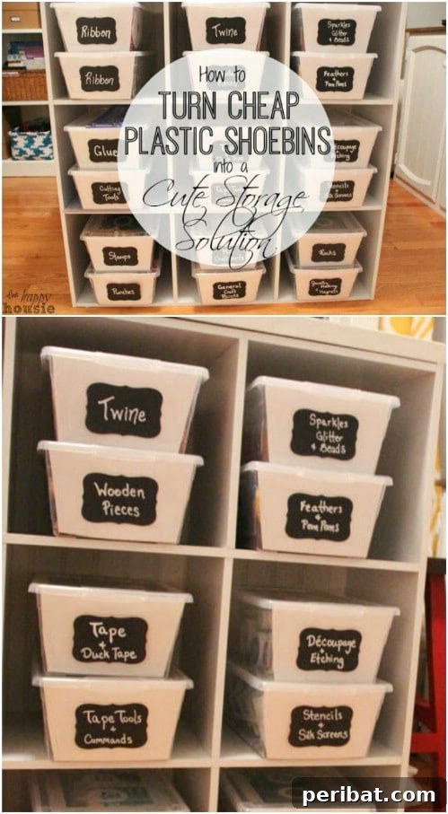 Beyond Basic Bins: Decorating Ideas to Transform Your Storage 17 Sometimes a simple set of labels can really make your bins look attractive.