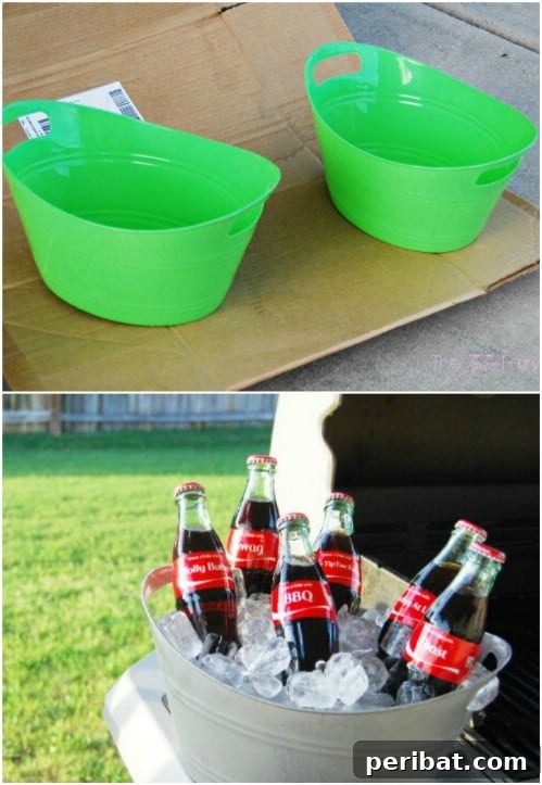 Beyond Basic Bins: Decorating Ideas to Transform Your Storage 18 Use spray paint to make it look like your plastic bins are made out of metal.