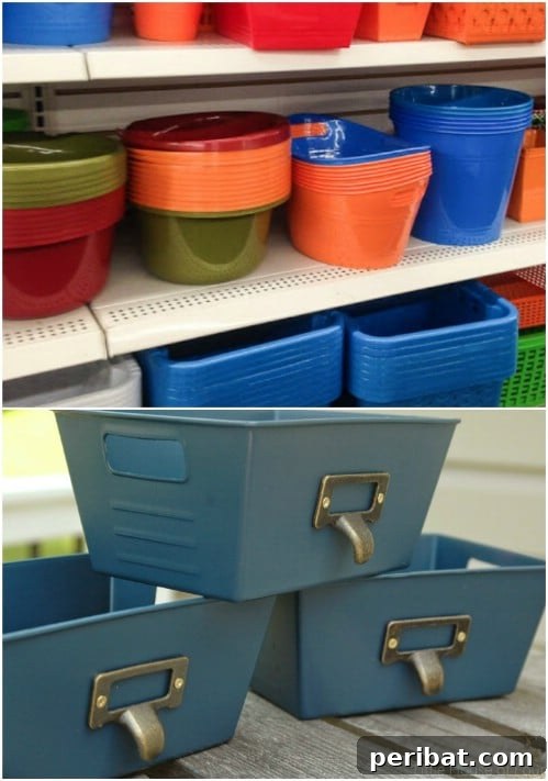 Beyond Basic Bins: Decorating Ideas to Transform Your Storage 25 Tone down some obnoxiously bright bins.
