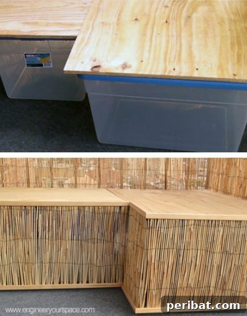Beyond Basic Bins: Decorating Ideas to Transform Your Storage 33 Turn plastic bins into furniture.