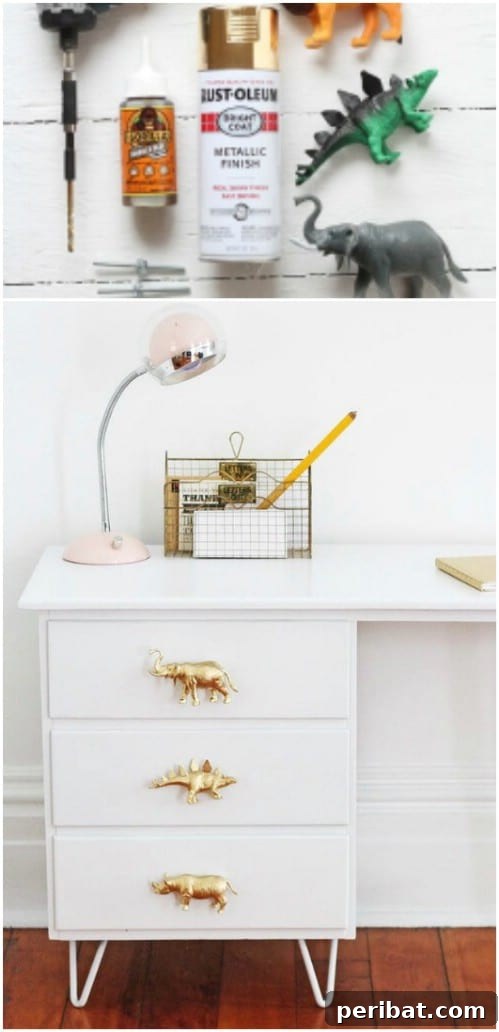 Beyond Basic Bins: Decorating Ideas to Transform Your Storage 44 Use plastic animals as drawer pulls.
