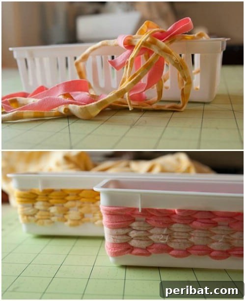 Beyond Basic Bins: Decorating Ideas to Transform Your Storage 50 Make a plastic bin look like a woven basket.