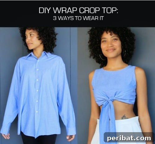 Make a wrap crop top.
