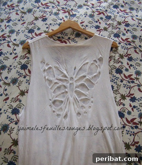 Cut out the shape of a butterfly.