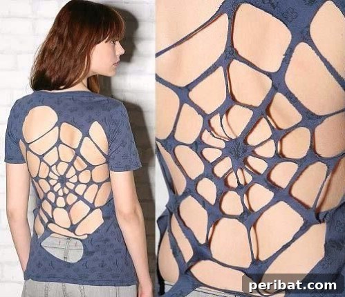 Cut a spiderweb shape.