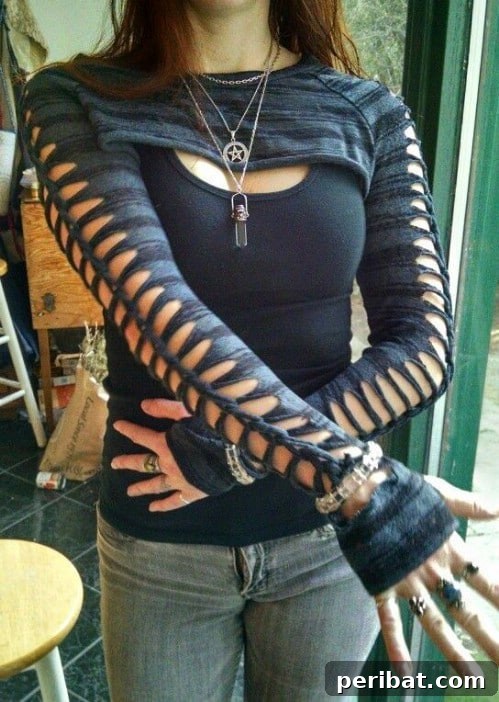 Make this totally awesome pattern on your sleeves.