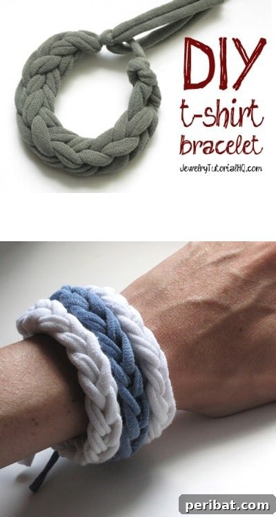 Make Your Own Jersey T-Shirt Bracelets