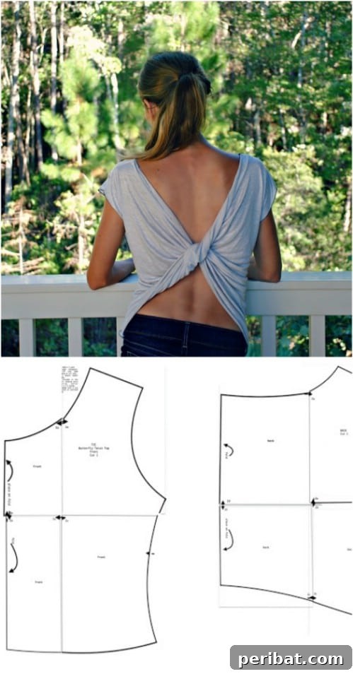Make a butterfly twist tee.