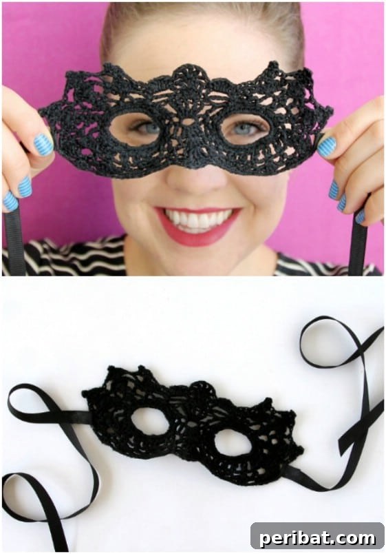 Crocheted Masquerade Mask