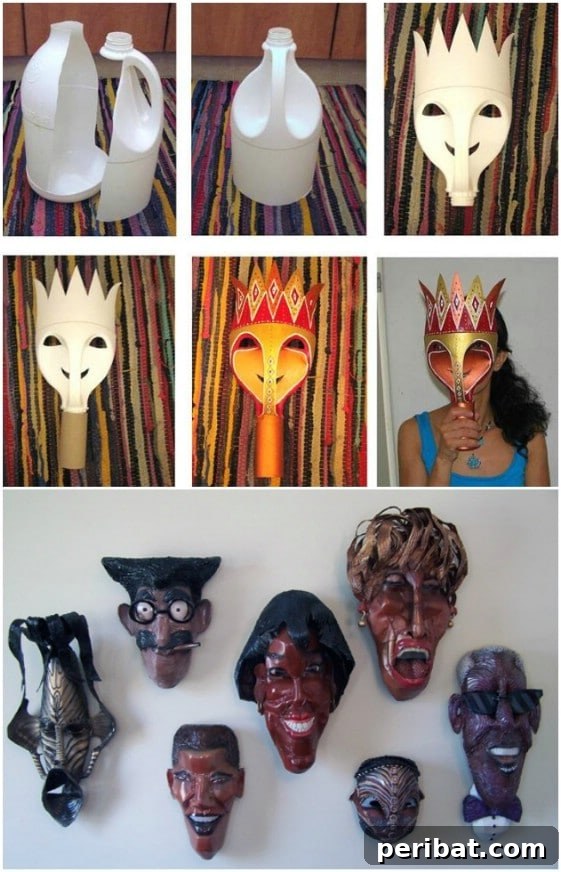 Upcycled Milk Jug Mask