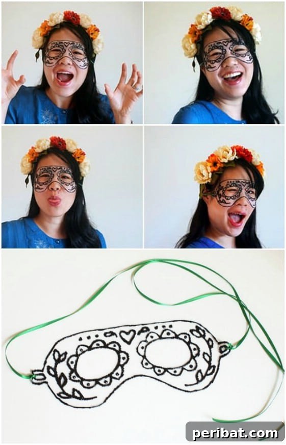 Gorgeous DIY Sugar Skull Mask